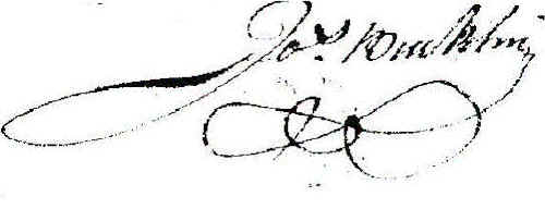 Signature of Joseph Bucklin 4th