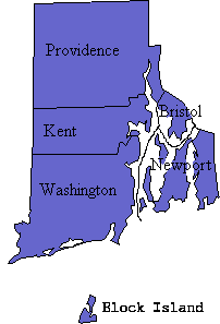 Map of Rhode Island