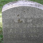 Gravestone of Sylvia Sayles, Daniel F. Bucklin's first wife